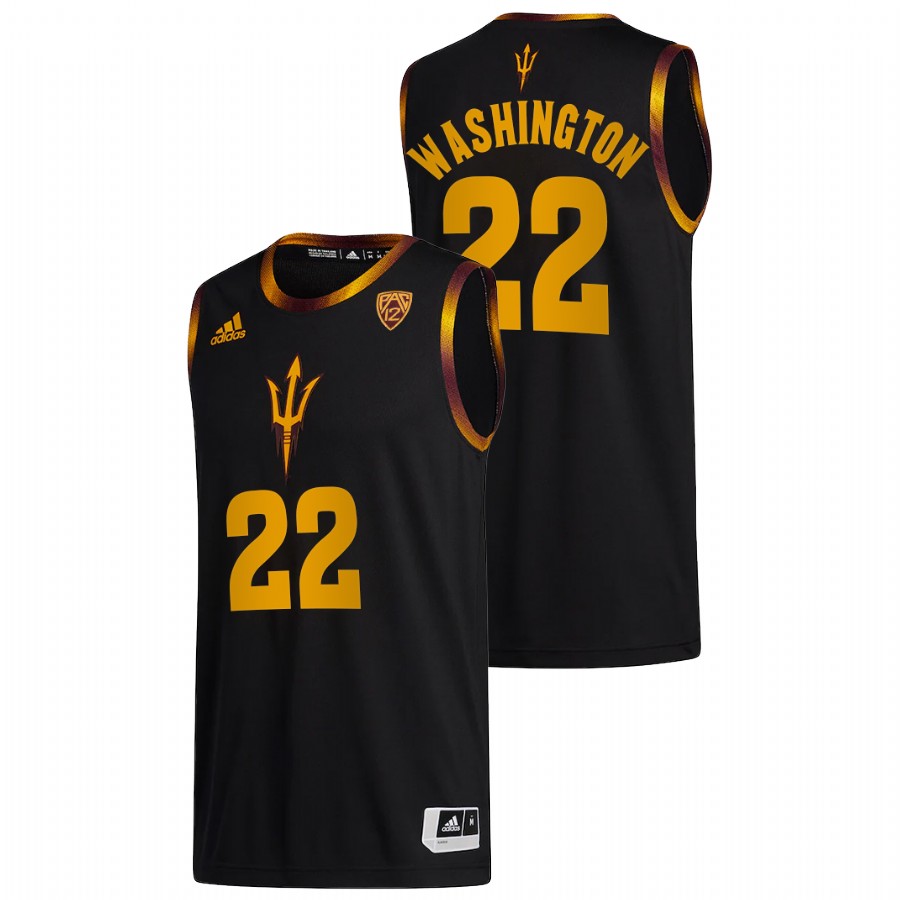 Men Arizona State Sun Devils Warren Washington 2022-23 Jersey Black