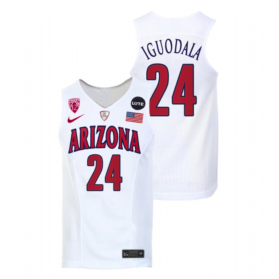 Men Arizona Wildcats Andre Iguodala NBA Alumni Jersey White