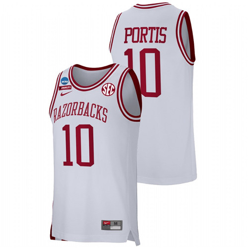 Men Arkansas Razorbacks Bobby Portis Alumni Jersey White