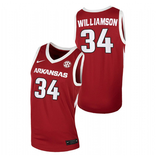 Men Arkansas Razorbacks Corliss Williamson Away Jersey Cardinal