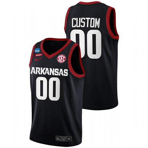 Men Arkansas Razorbacks Custom Basketball Jersey Black