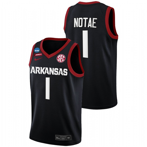 Men Arkansas Razorbacks JD Notae Basketball Jersey Black