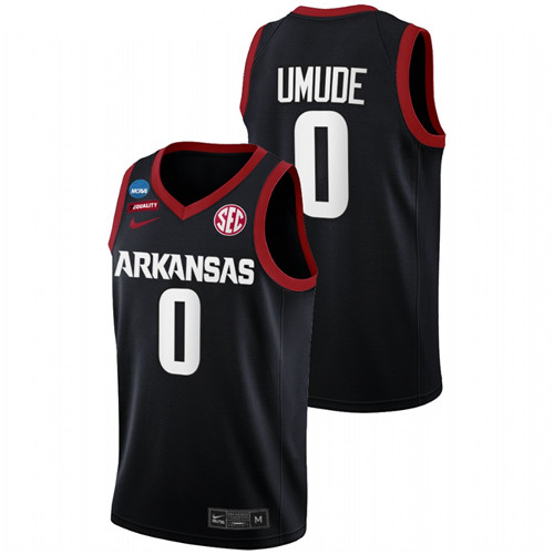 Men Arkansas Razorbacks Stanley Umude Basketball Jersey Black