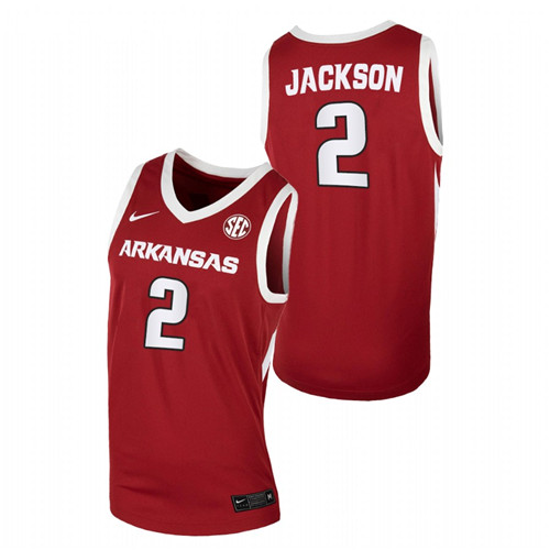 Men Arkansas Razorbacks Vance Jackson Away Jersey Cardinal