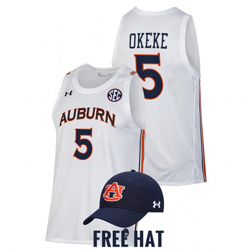 Men Auburn Tigers Chuma Okeke Alumni Jersey White