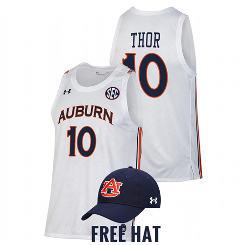 Men Auburn Tigers JT Thor NBA Alumni Jersey White