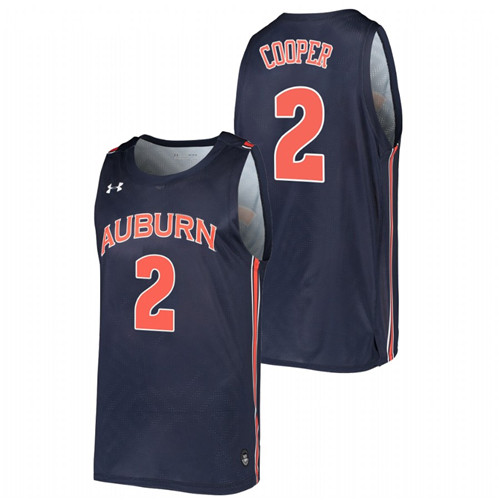 Men Auburn Tigers Sharife Cooper College Basketball 2021 NBA Top Draft Jersey Navy