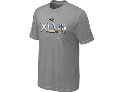 Men Baltimore Ravens 2012 Super Bowl XLVII On Our Way L.Grey T-Shirt