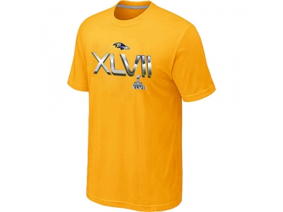 Men Baltimore Ravens 2012 Super Bowl XLVII On Our Way Yellow T-Shirt