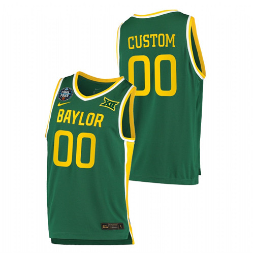 Men Baylor Bears Custom Home Jersey Green