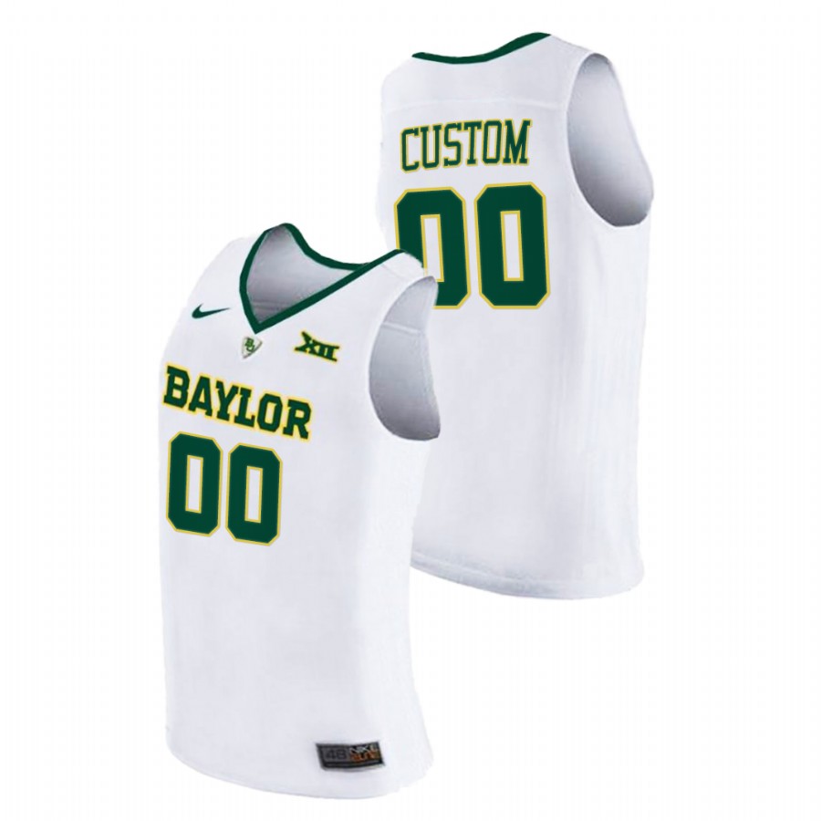 Men Baylor Bears Custom Jersey White