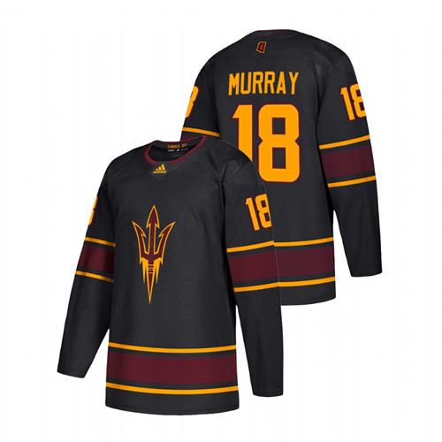 Men Black Arizona State Sun Devils Jax Murray Replica College Hockey Jersey