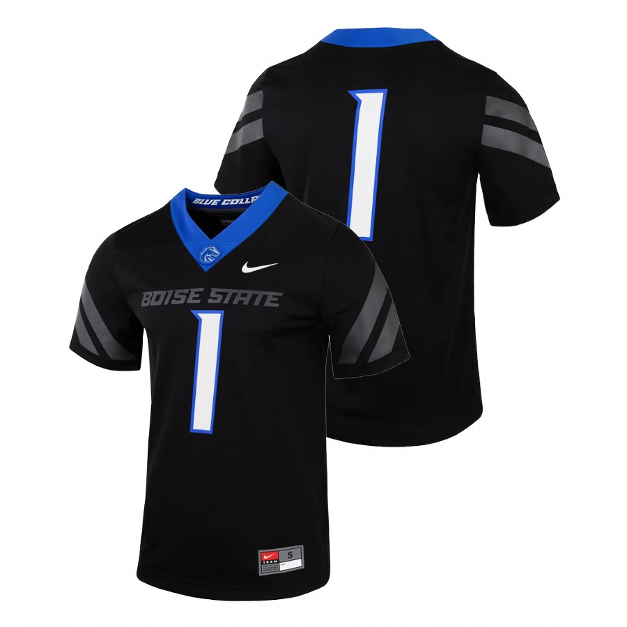 Men Black Boise State Broncos College Football Untouchable Jersey