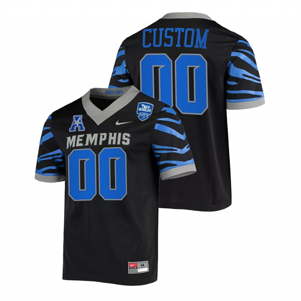 Men Black Memphis Tigers Custom College Football Jersey Men's Jersey Memphis Tigers Custom College Football Black Jersey