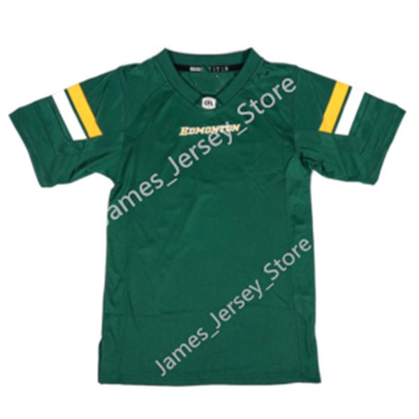 Men CFL Edmonton Elks Custom 2020 New Era Third Green EE Football Jerseys