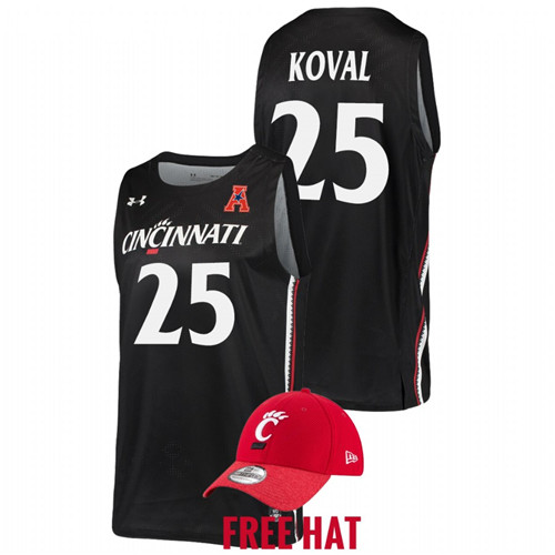 Men Cincinnati Bearcats Hayden Koval 2022 Away Jersey Black