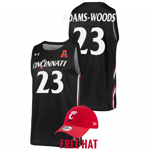Men Cincinnati Bearcats Mika Adams-Woods 2022 Away Jersey Black