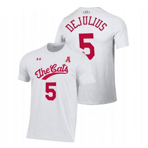 Men Cincinnati Bearcats Throwback Basketball David DeJulius White T-Shirt