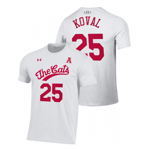 Men Cincinnati Bearcats Throwback Basketball Hayden Koval White T-Shirt