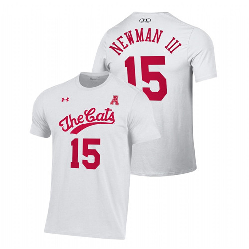 Men Cincinnati Bearcats Throwback Basketball John Newman III White T-Shirt