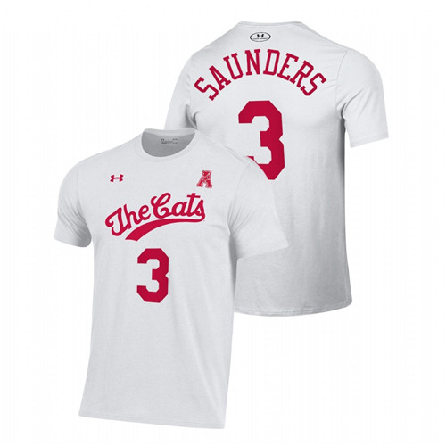 Men Cincinnati Bearcats Throwback Basketball Mike Saunders Jr. White T-Shirt