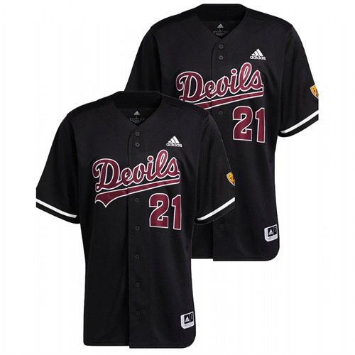 Men College Baseball Arizona State Sun Devils Custom Replica Jersey Black