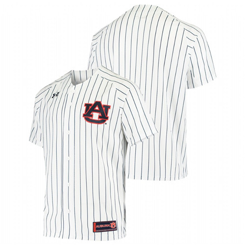 Men College Baseball Auburn Tigers Custom Replica Jersey White