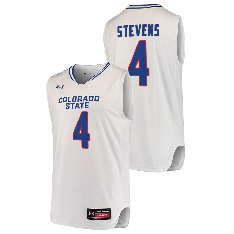 Men Colorado State Rams Isaiah Stevens 2021-22 Jersey White