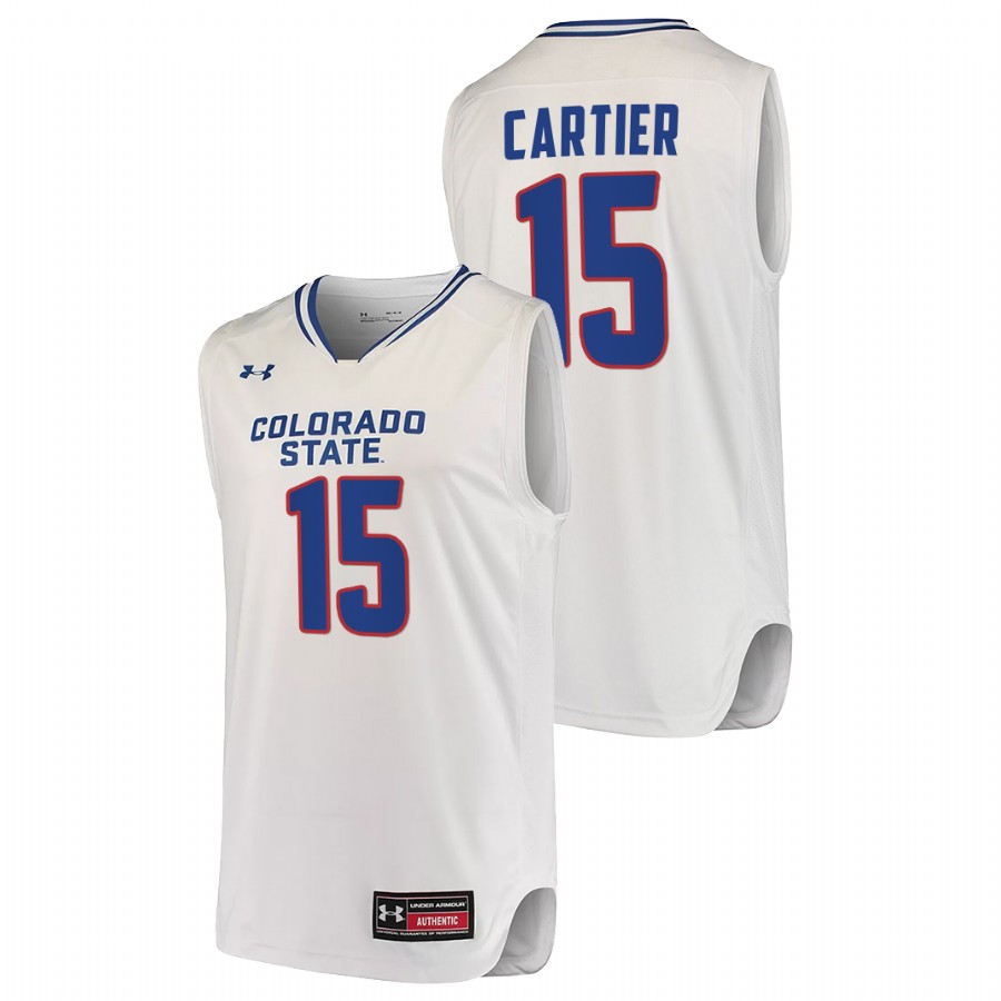 Men Colorado State Rams Patrick Cartier 2022-23 Jersey White