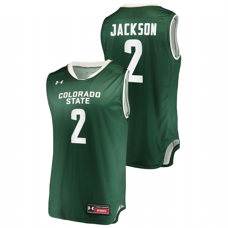 Men Colorado State Rams Tavi Jackson 2022-23 Jersey Green