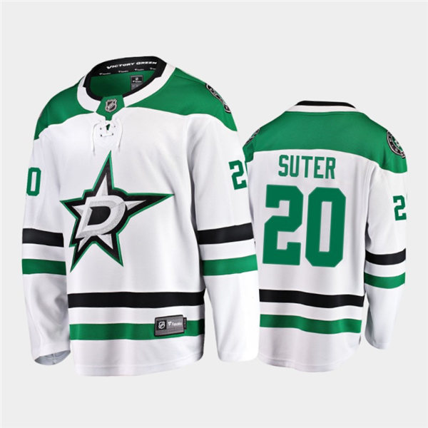 Men Dallas Stars #20 Ryan Suter adidas White Away Jersey Stitched