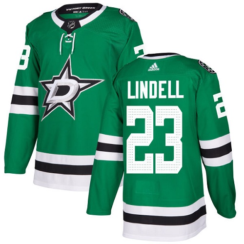 Men Dallas Stars #23 Esa Lindell adidas Home Green Jersey Stitched
