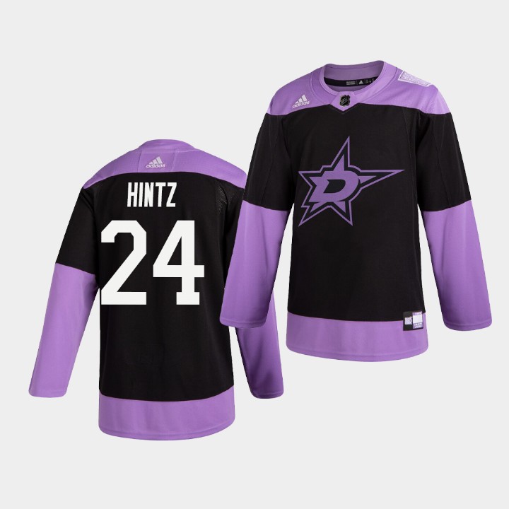 Men Dallas Stars #24 Roope Hintz adidas Third Blackout Jersey Stitched