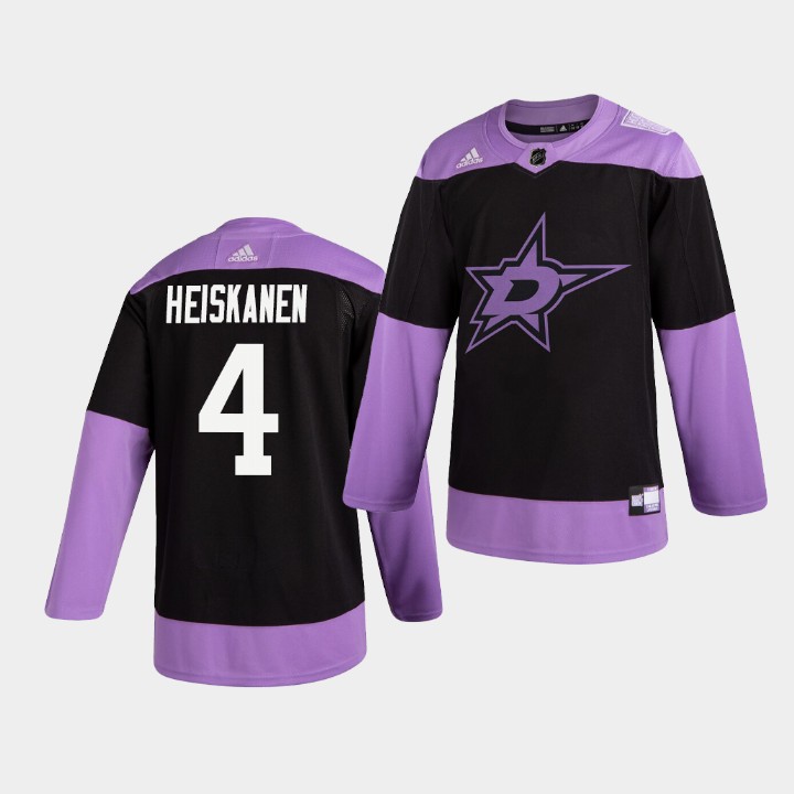 Men Dallas Stars #4 Miro Heiskanen adidas Third Blackout Jersey Stitched