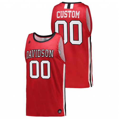 Men Davidson Wildcats Custom 2022 Jersey Red