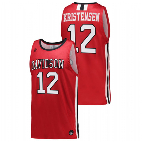 Men Davidson Wildcats David Kristensen 2022 Jersey Red