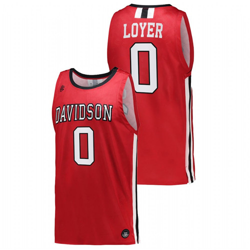 Men Davidson Wildcats Foster Loyer 2022 Jersey Red