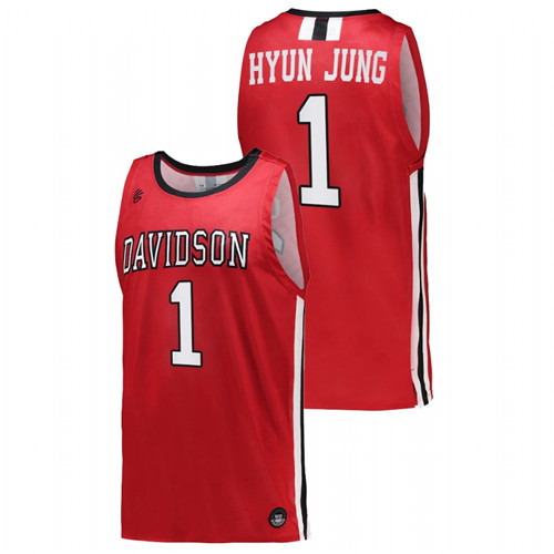 Men Davidson Wildcats Lee Hyun-jung 2022 Jersey Red