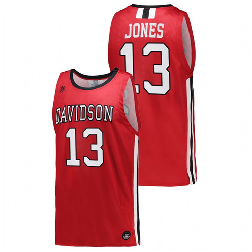Men Davidson Wildcats Michael Jones 2022 Jersey Red