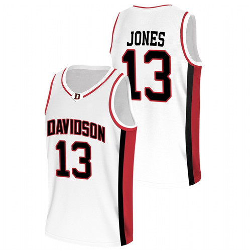 Men Davidson Wildcats Michael Jones 2022 Jersey White