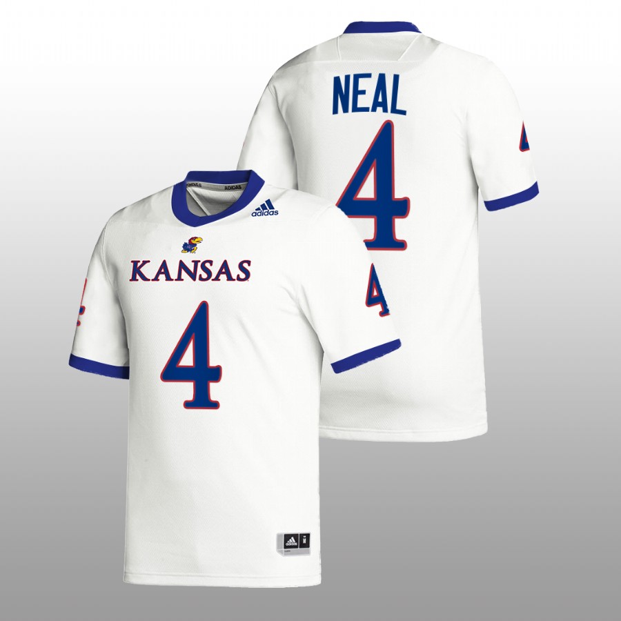 Men Devin Neal Premier Football Kansas Jayhawks 2022 Jersey White
