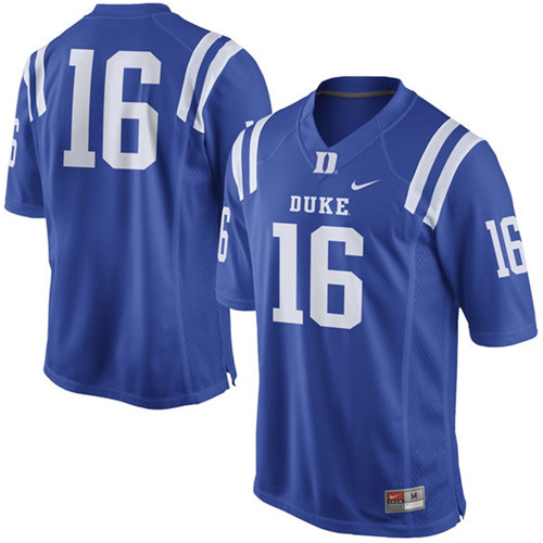 Men Duke Blue Devils #16 Royal College Football Jersey