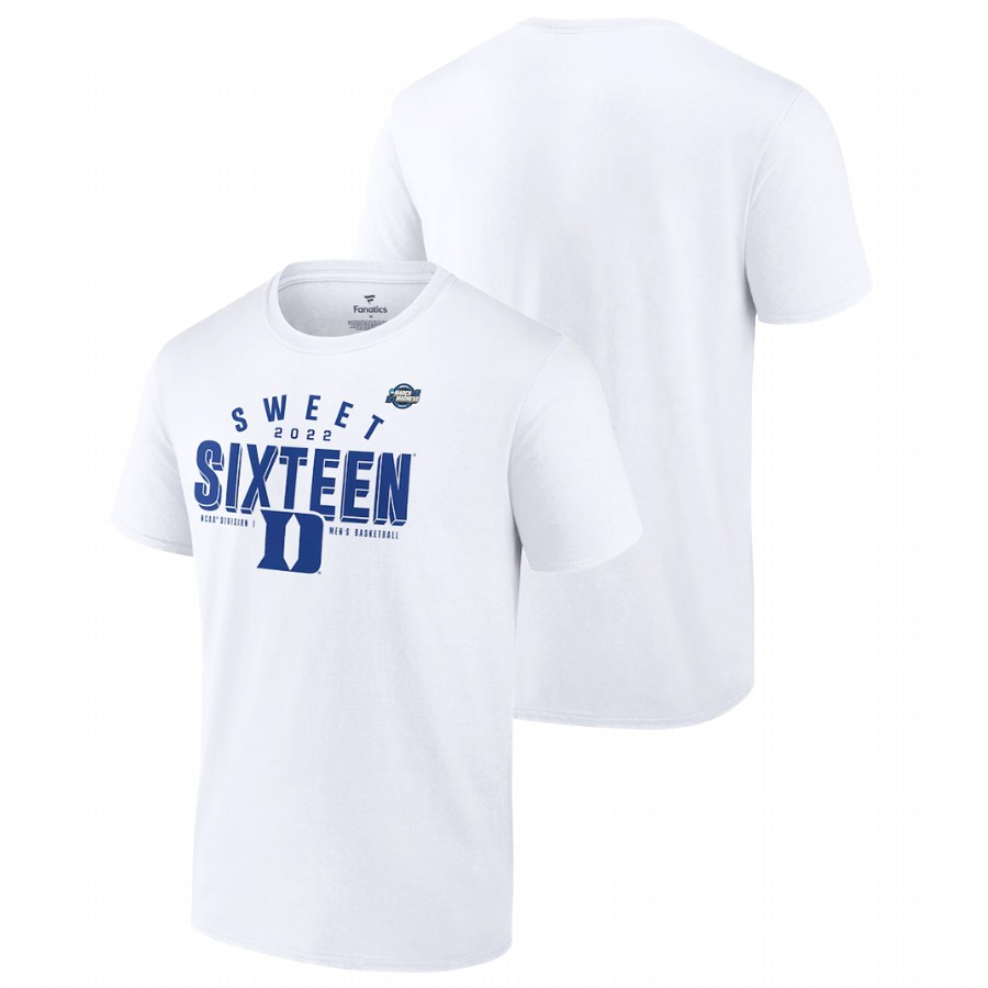Men Duke Blue Devils 2022 NCAA March Madness Sweet Sixteen Men's Basketball Tournament T-Shirt White