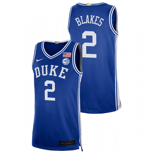 Men Duke Blue Devils Jaylen Blakes 2021-22 Authentic Jersey Royal
