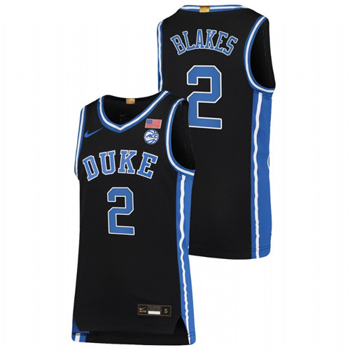 Men Duke Blue Devils Jaylen Blakes 2021-22 Limited Jersey Black