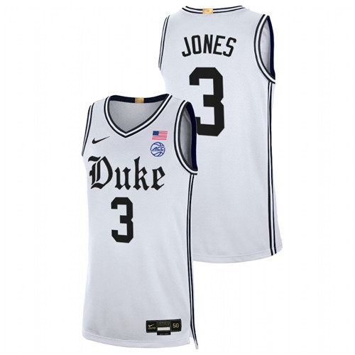 Men Duke Blue Devils Jeremy Roach 2021-22 Limited Basketball Jersey White