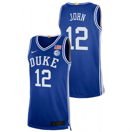 Men Duke Blue Devils Theo John 2021-22 Authentic Jersey Royal
