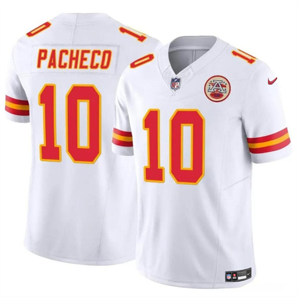 Mena??s Kansas City Chiefs #10 Isiah Pacheco White 2023 F.U.S.E. Vapor Untouchable Limited Football Stitched Jersey