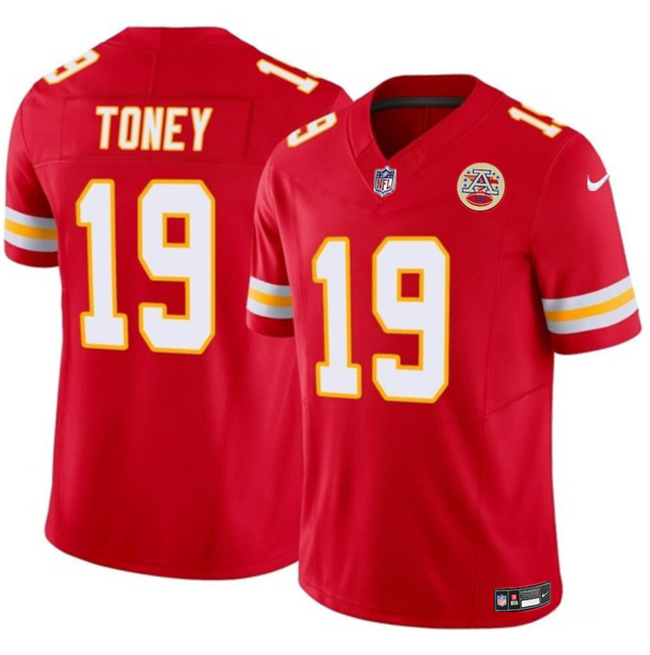 Mena??s Kansas City Chiefs #19 Kadarius Toney Red 2023 F.U.S.E. Vapor Untouchable Limited Football Stitched Jersey