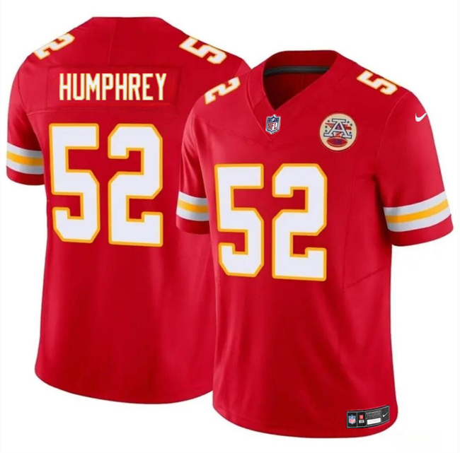 Mena??s Kansas City Chiefs #52 Creed Humphrey Red 2024 F.U.S.E Vapor Untouchable Limited Stitched Football Jersey